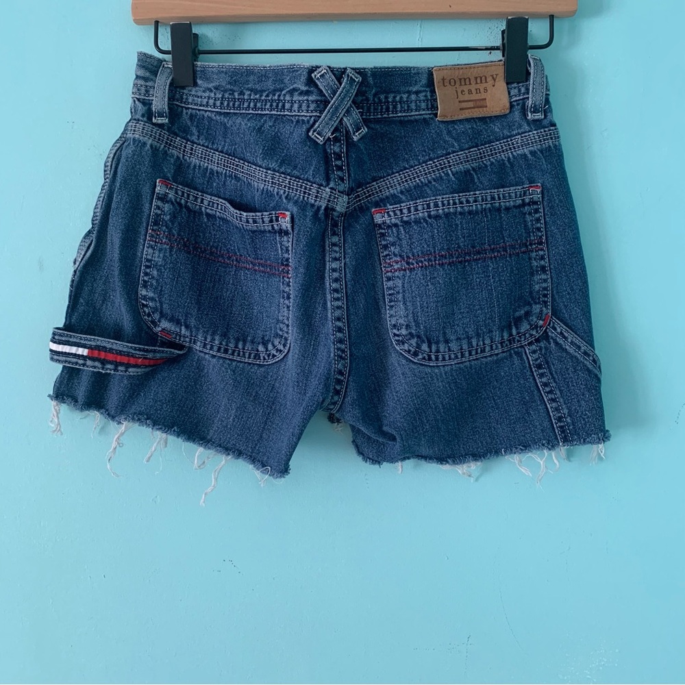 Tommy Jeans Vintage Denim Carpenter Redone Short Cutoff 3 Throwback w26 Rare